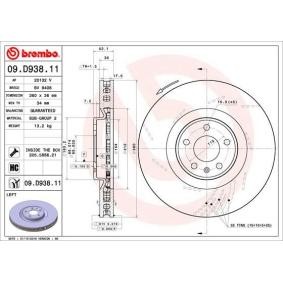 Köp Bromsskiva av BREMBO 09.D938.11 till det låga priset 1562,71 kr