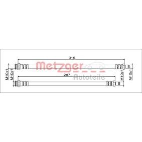 Achetez des Flexible de frein METZGER 4111791 à prix pour 35,20 €