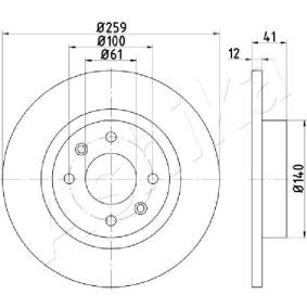 Achetez des Disque de frein ASHIKA 60-00-0719 à prix pour 25,82 €
