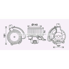 Achetez des Moteur électrique, pulseur d'air d'habitacle PRASCO AL8155 à prix pour 98,94 €