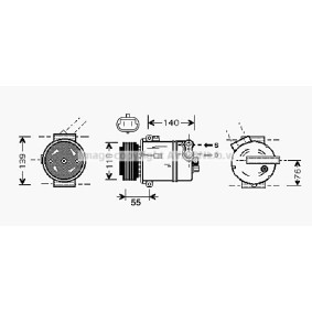 Acquista Compressore aria condizionata da PRASCO OLAK451 a buon mercato per soli 421,37 €