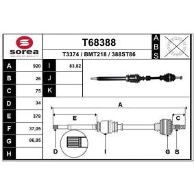 Comprar Árbol de transmisión de EAI T68388 a bajo precio de 136,99 €