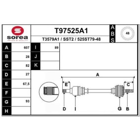 Osta Vetoakseli EAI:llä T97525A1 edullisesti hintaan 164,86 €