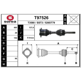 Osta Vetoakseli EAI:llä T97526 edullisesti hintaan 164,92 €