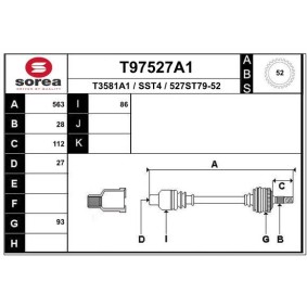 Comprar Árbol de transmisión de EAI T97527A1 a bajo precio de 152,71 €