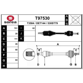 Osta Vetoakseli EAI:llä T97530 edullisesti hintaan 164,86 €