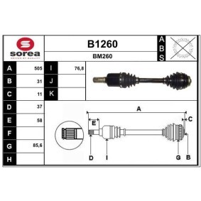 Comprar Árbol de transmisión de SNRA B1260 a bajo precio de 277,19 €