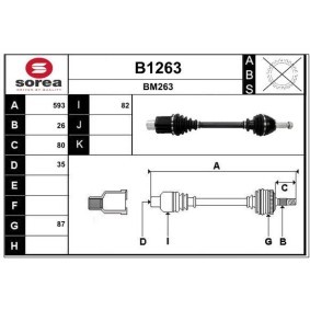 Comprar Árbol de transmisión de SNRA B1263 a bajo precio de 280,18 €