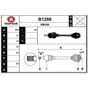 Comprar Árbol de transmisión de SNRA B1266 a bajo precio de 277,19 €