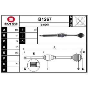 Comprar Árbol de transmisión de SNRA B1267 a bajo precio de 280,18 €