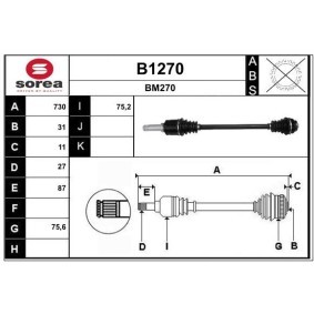 Comprar Árbol de transmisión de SNRA B1270 a bajo precio de 329,02 €
