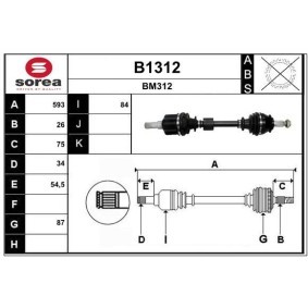 Comprar Árbol de transmisión de SNRA B1312 a bajo precio de 277,19 €