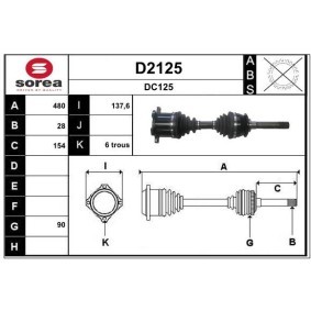 Köp Drivaxel av SNRA D2125 till det låga priset 2370,83 kr