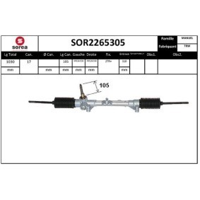 Lenkgetriebe SOR2265305 für FIAT