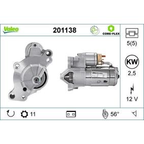 Köp Startmotor av VALEO 201138 till det låga priset 2450,42 kr