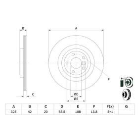 Achetez des Disque de frein BOSCH 0 986 479 E61 à prix pour 77,66 €