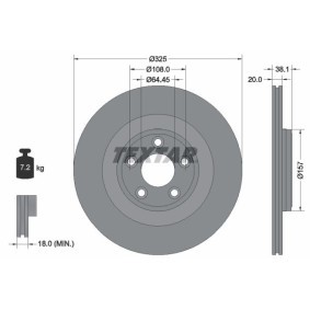 Comprar Disco de freno de TEXTAR 92319905 a bajo precio de 107,86 €