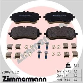 Achetez des Plaquettes de frein ZIMMERMANN 22802.190.2 à prix pour 68,57 €