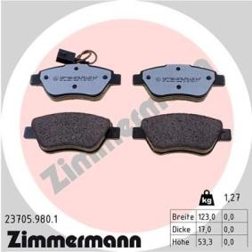Comprar Juego de pastillas de freno de ZIMMERMANN 23705.980.1 a bajo precio de 116,37 €