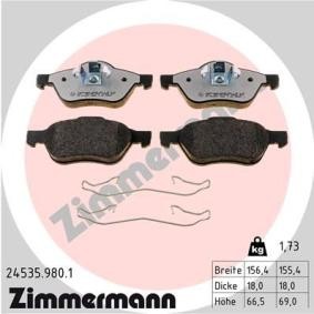 Comprar Juego de pastillas de freno de ZIMMERMANN 24535.980.1 a bajo precio de 109,57 €