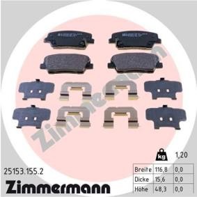 Comprar Juego de pastillas de freno de ZIMMERMANN 25153.155.2 a bajo precio de 66,10 €