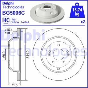 Compre Disco de travão da DELPHI BG5006C a um preço baixo por 57,44 €