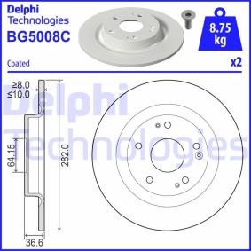 Compre Disco de travão da DELPHI BG5008C a um preço baixo por 37,38 €