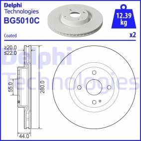 Compre Disco de travão da DELPHI BG5010C a um preço baixo por 45,82 €