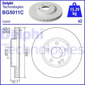 Compre Disco de travão da DELPHI BG5011C a um preço baixo por 38,43 €