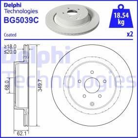 Compre Disco de travão da DELPHI BG5039C a um preço baixo por 72,38 €