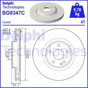 Compre Disco de travão da DELPHI BG9347C a um preço baixo por 65,91 €