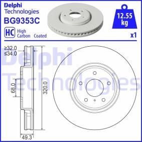 Compre Disco de travão da DELPHI BG9353C a um preço baixo por 64,57 €