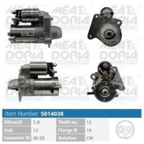Köp Startmotor av MEAT & DORIA 5014038 till det låga priset 1826,66 kr