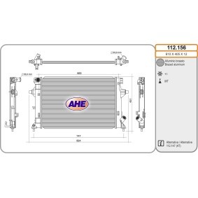 Achetez des Radiateur du moteur AHE 112.156 à prix pour 281,33 €
