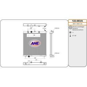 Achetez des Radiateur du moteur AHE 122.083/A à prix pour 118,34 €