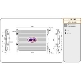 Achetez des Radiateur du moteur AHE 123.143 à prix pour 159,75 €