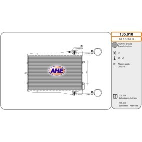 Achetez des Radiateur du moteur AHE 135.010 à prix pour 310,55 €