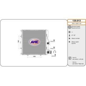 Achetez des Radiateur du moteur AHE 135.013 à prix pour 247,95 €