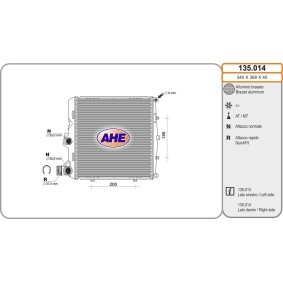 Achetez des Radiateur du moteur AHE 135.014 à prix pour 247,95 €