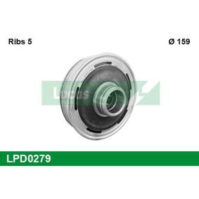 Achetez des Poulie damper (vilebrequin) LUCAS LPD0279 à prix pour 172,76 €
