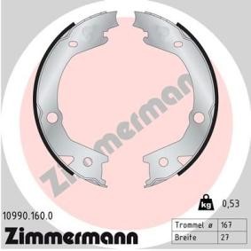 Køb Bremsebakkesæt, parkeringsbremse af ZIMMERMANN 10990.160.0 til den lave pris 442,06 DKK