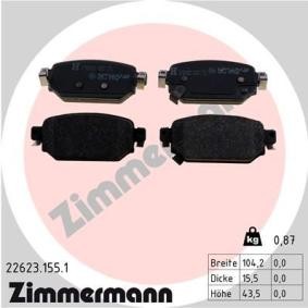 Köp Bromsbelägg av ZIMMERMANN 22623.155.1 till det låga priset 590,87 kr