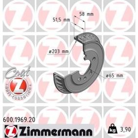 Comprar Tambor de freno de ZIMMERMANN 600.1969.20 a bajo precio de 45,59 €