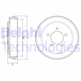 Compre Tambor de travão da DELPHI BF600 a um preço baixo por 31,87 €