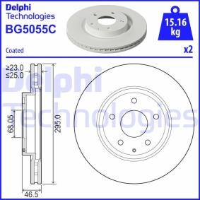 Compre Disco de travão da DELPHI BG5055C a um preço baixo por 54,84 €