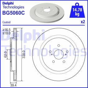 Kjøp Bremseskive av DELPHI BG5060C til den lave prisen 815,61 NOK