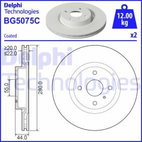 Compre Disco de travão da DELPHI BG5075C a um preço baixo por 35,66 €