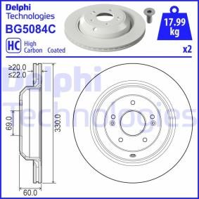 Comprar Disco de freno de DELPHI BG5084C a bajo precio de 70,57 €