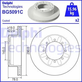 Comprar Disco de freno de DELPHI BG5091C a bajo precio de 29,85 €