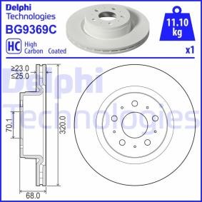 Bremsscheibe von DELPHI BG9369C